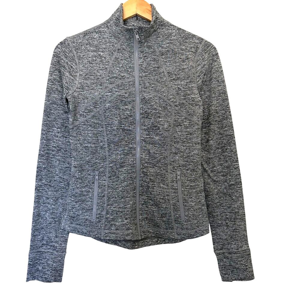Quince Ultra Soft Performance Full Zip Up Jacket Size S Heather Grey Vented